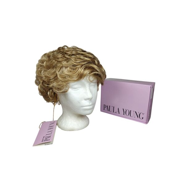 Paula Young Adelaide Wig Short Curly Hair Golden Blonde 14/26AB Size Average